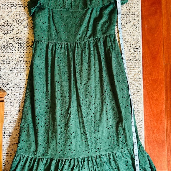 LOFT Green Ruffle Dress - Picture 7 of 8